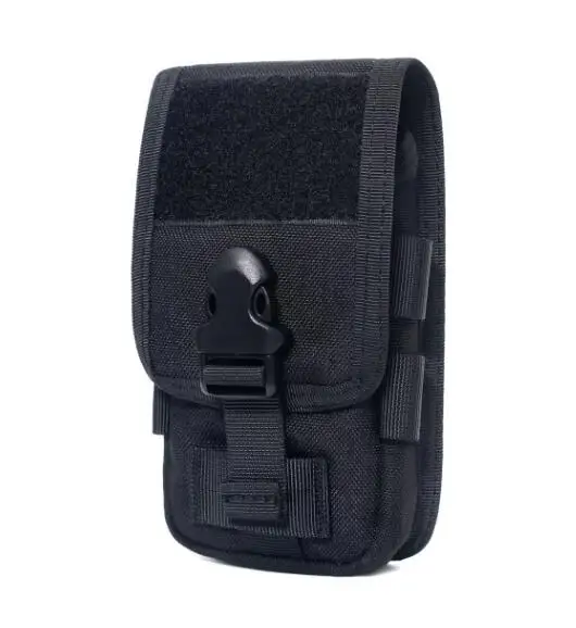 

1000D Tactical Double Layer Phone Pouch Military Molle System Uility EDC Gadget Bag Smartphone Holder Bag with Belt Loop Hook