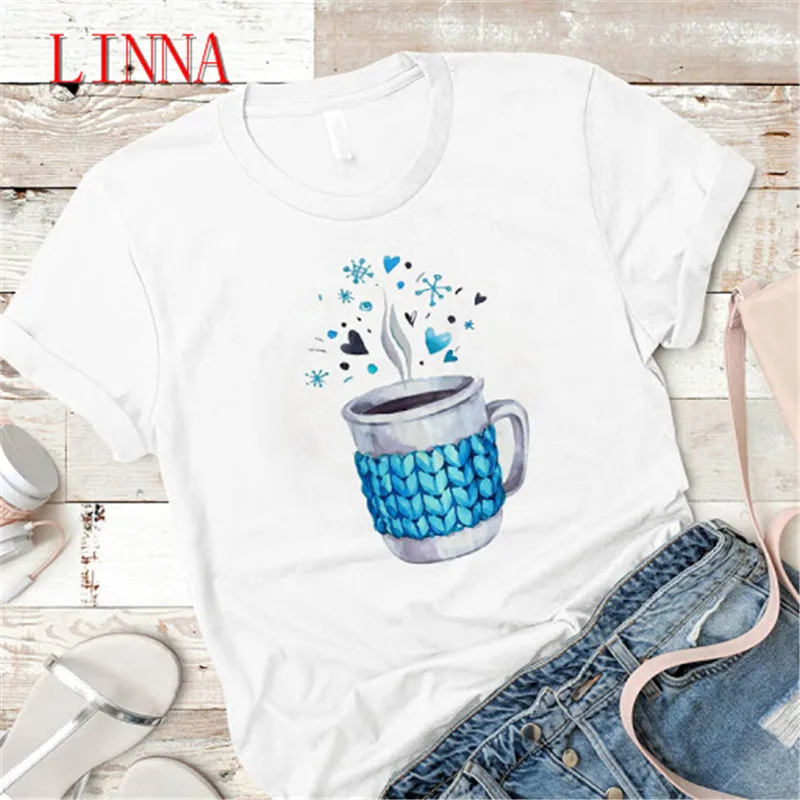 Женская футболка с изображением волка и Луны летняя принтом в виде бутылочки |