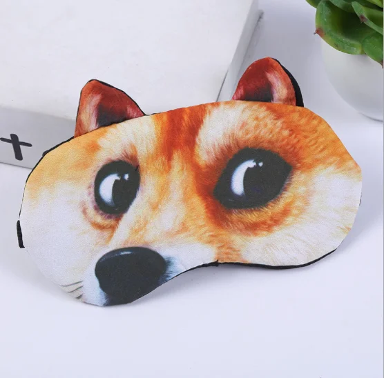 Akita С рисунком собачки и котика ночная маска для лица на основе маска для глаз тени для век Обложка козырек от солнца натуральный спальный глазную повязку Для женщин Для мужчин мягкие Портативный повязка дорожная защита для глаз - Цвет: Akita