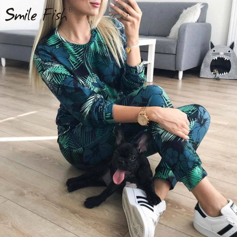 

Spring Homewear Women Letter Two Pieces Set Casual Printing Tracksuit Hoodies Pants Sets Lips New Long Sleeve Female Suits G1485