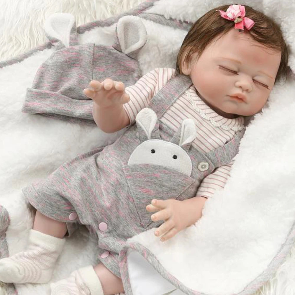 Кукла Reborn 50 см Dolls Реалистичная для девочек и мальчиков новорожденных мягкая