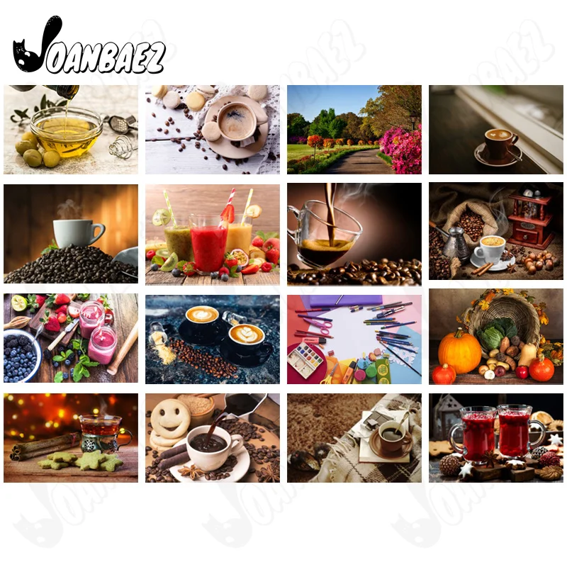 

Diamond Painting Fruit Coffee 5D Diy Wall Art Blueberry Milk Diamond Embroidery Mosaic Room Home Decoration Accessories Gift