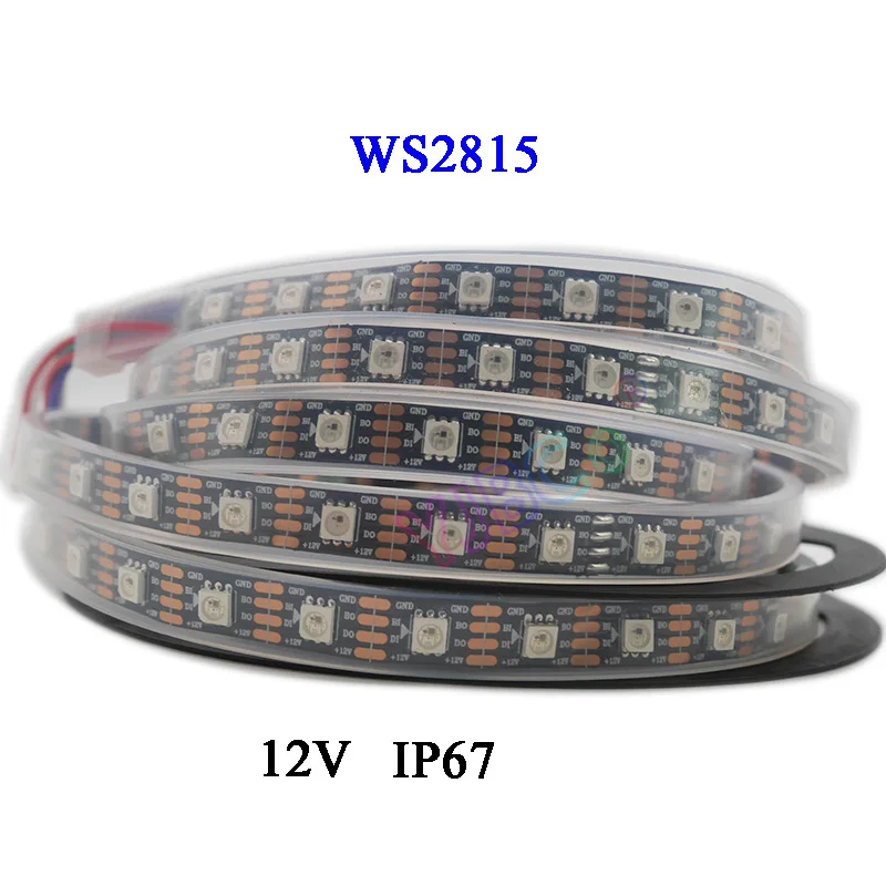 5 м/лот WS2815 пикселей водить светильник DC12V 30/60 пикселей/светодиодов/mIP30/IP65/IP67