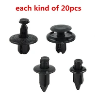 fitting rivet useful accessories mixed black 80 pcs 4 kinds motorcycle