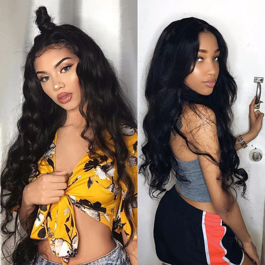 

BB Face Body Wave Bundles Brazilian Hair Weave Bundles 3 / 4 PCS Human Hair Bundles Natural Black Color Remy Hair Extensions