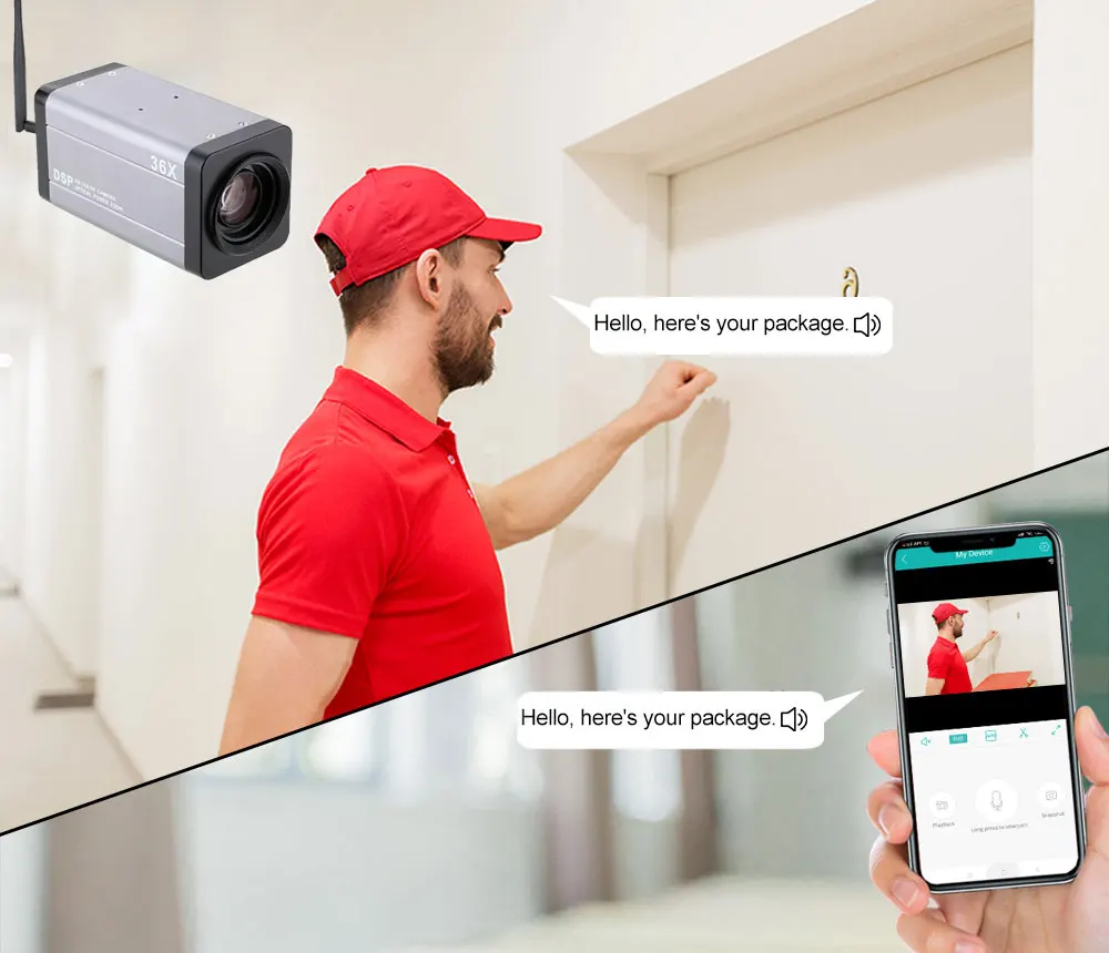 Цена 5 Мп Wi-Fi HD IP-камера 36X оптический зум Автофокус беспроводная камера видеонаблюдения IP аудио коробка камера Onvif Xmeye Приложение Поддержка RTSP TF с...