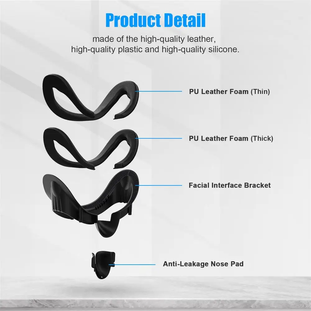 Acessórios de Suporte para Interface Suporte de Couro Leve à Prova de Suor para hp Facial Reverb pu g2