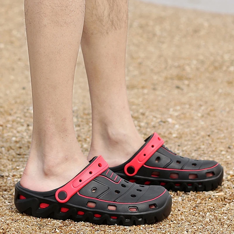 

Summer Water Shoes Men Hollow Aqua Shoes Swimming Light Slippers Barefoot Shoes 2019 Men Clogs Beach Sea Fishing Sandals for Man
