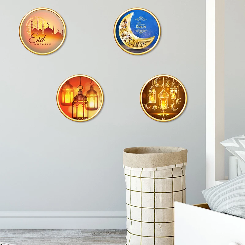 

30*30cm Eid Mubarak Culture Wall Stickers Muslim Art Murals Ramadan Stickers Bedroom Living Room Party Supply Home Decoration