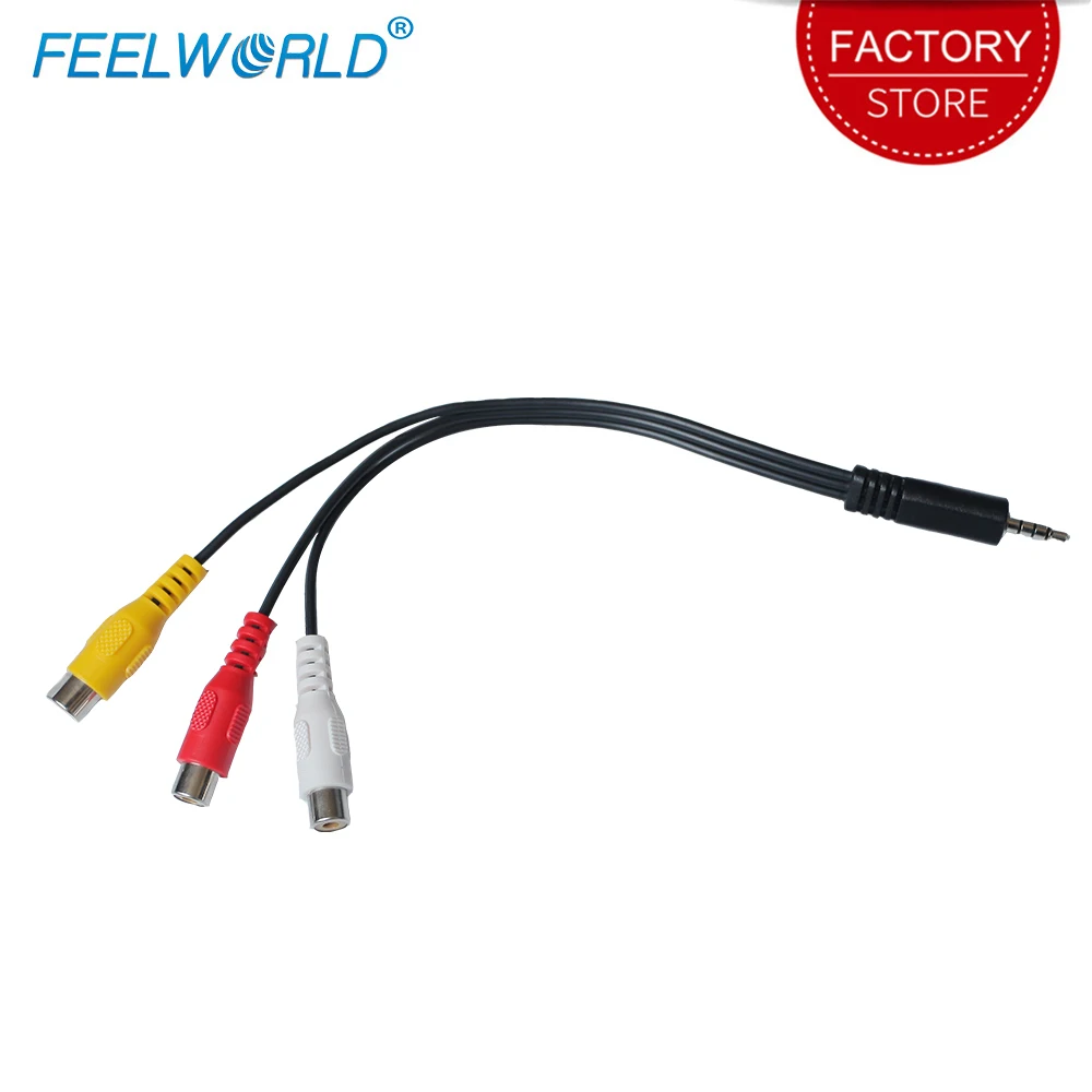 

FEELWORLD 3.5mm AV Cable Video Matched Cable 25cm Length for FW759 Monitor