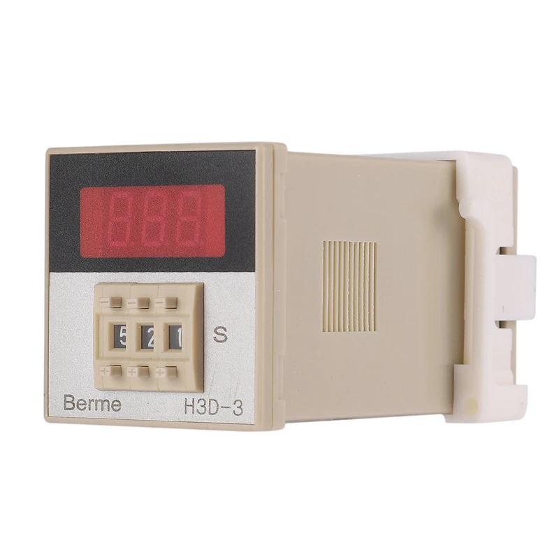H3D-3 AC220V Digital LED Delay Time Relay Timer Control Switch 999 SEC 8-Pin Flame-Retardant PVC Shell | Инструменты
