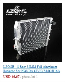 LZONE-2 ряда 42 мм алюминиевый MT автомобильный радиатор для Honda Civic Del Sol 92-00 EG/EK JR-SX103