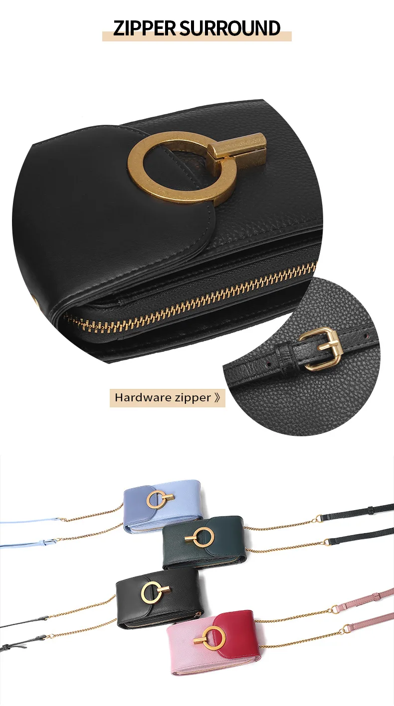 Women Genuine Leather Phone Pouch Bags for iPhone X XS 6 7 8 Small Shoulder Bag for Samsung S9 Crossbody Bags Women Phone Bag