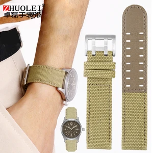For Hamilton Khaki Field Watch h760250/h77616533/h70605963 H68201993 Watch Strap Genuine Leather Nyl in Pakistan