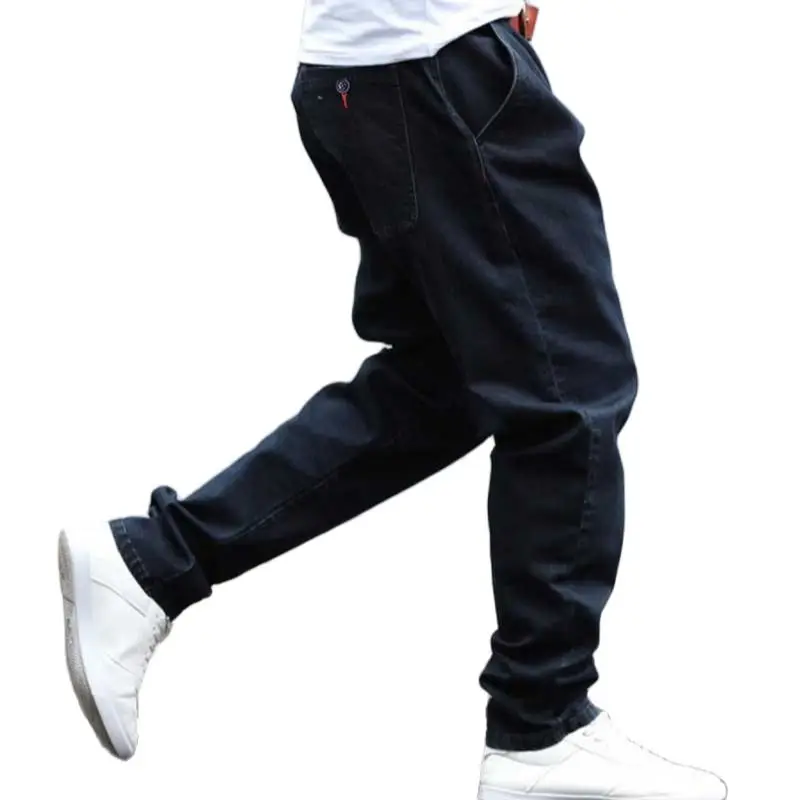 Fashion Harem Jeans Men Casual Denim Pants Loose Baggy Hip Hop Joggers Jeans Pants Black Trousers Man Clothes