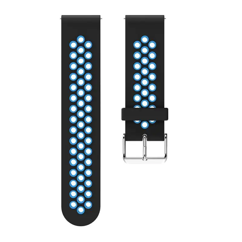 

1pc Smart Watch Silicone Band Suitable For Huawei Watch GT / GT2 Metal Buckle Double Color Round Hole Silicone Strap