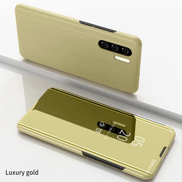 Gold Умный зеркальный флип-чехол для huawei Honor 8A 8C 8S 8X9X20 Pro Honor 9 10 20 Lite Play Y5 Y7 Y9 P Smart Nova 3 5 Pro Coque - Цвет: Gold