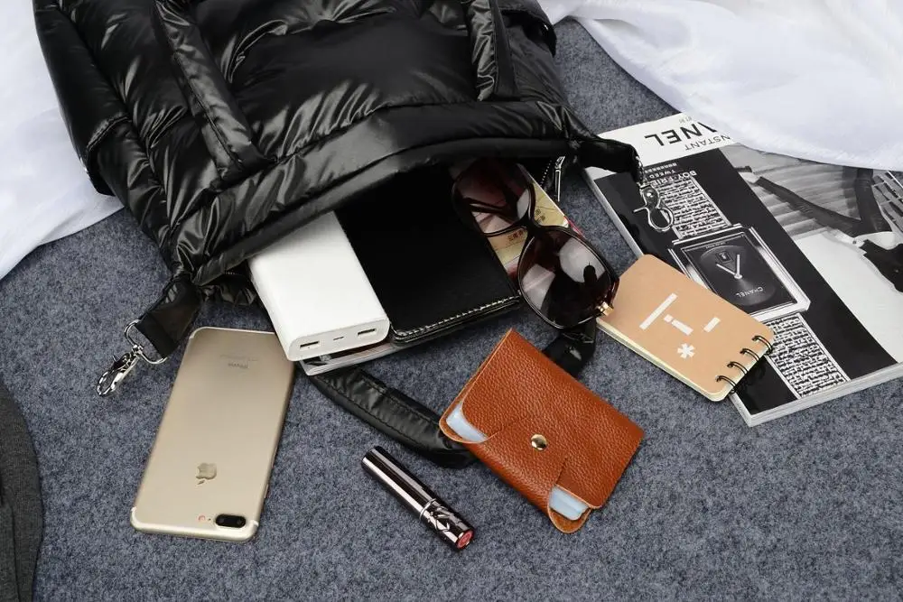 Женская зимняя сумка-тоут на одно плечо повседневная вместительная Хлопковая