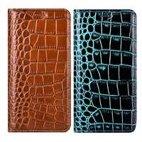 genuine leather flip case for huawei honor 9x pro 10x lite luxury crocodile magnetic cover phone case for huawei y7a y9a y8s y9s