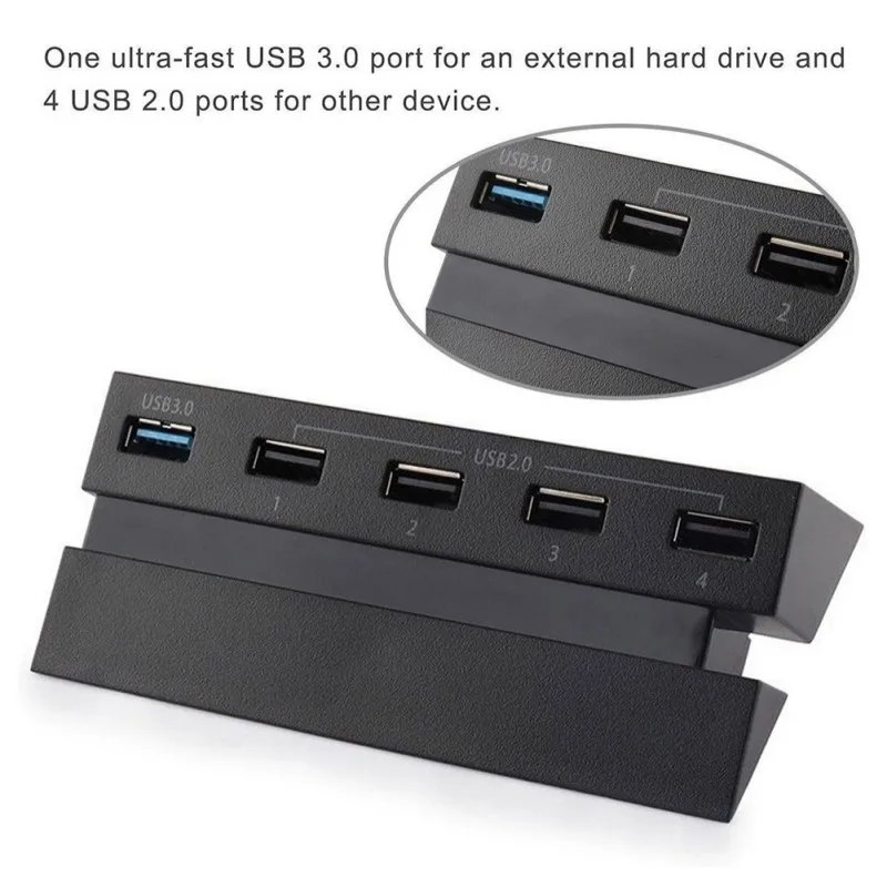 5 Порты и разъёмы концентратор для PS4 USB 3 0 высокое Скорость Зарядное устройство