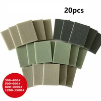 20pcs sponge sanding block wet dry grinding sandpaper 300 400 500 600 800 1000 1200 1500 grit polishing pads abrasive sand paper