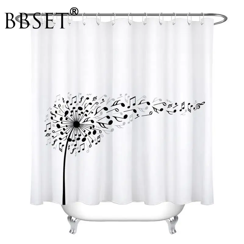 Моющаяся занавеска для душа наивысшего качества с 3D-принтом одуванчика