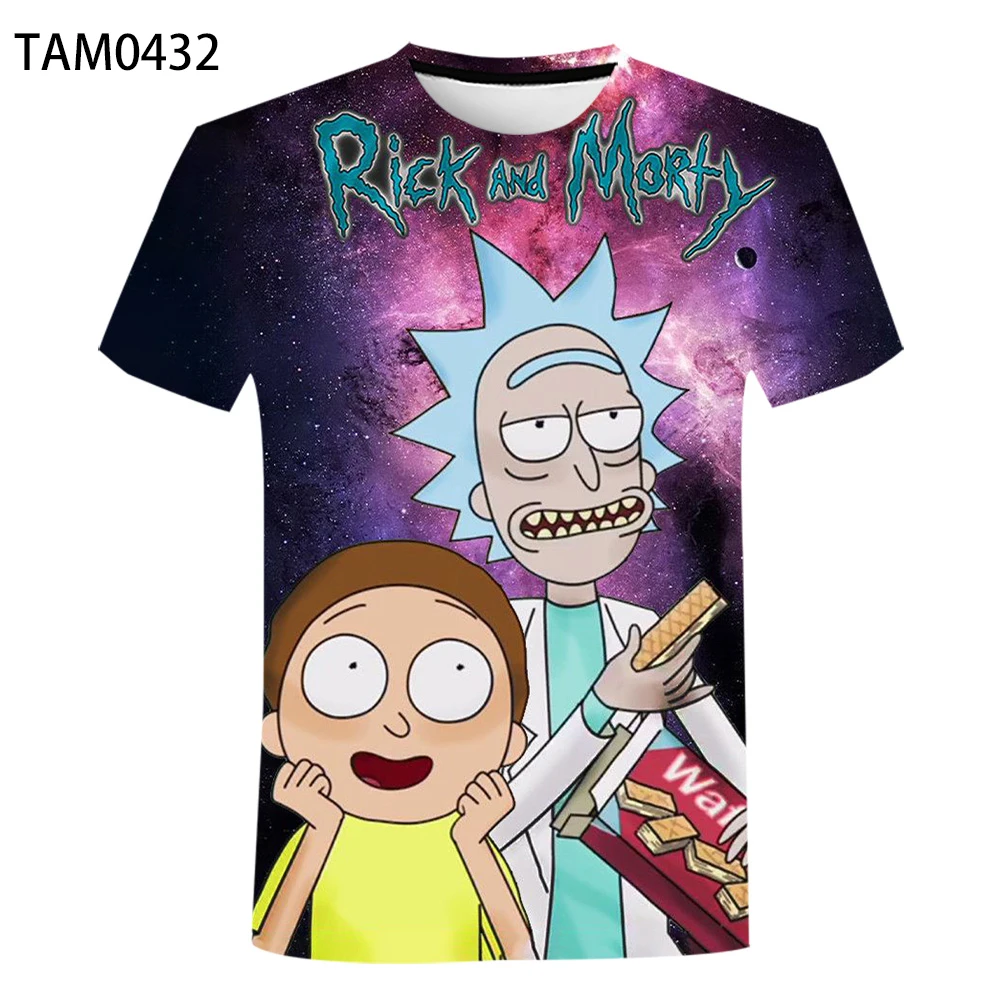 

Rick And Murray New Hot-Selling 3d Printing T-Shirt Men And Women Casual All-Match Cartoon Animation Printing T-Shirt Children'S
