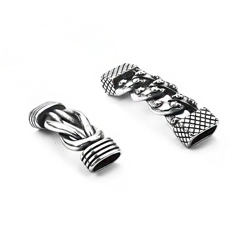 

Ювелирная фурнитура из нержавеющей стали соединитель для круглого шнура 12x6 мм/6 мм индивидуальный браслет в стиле панк