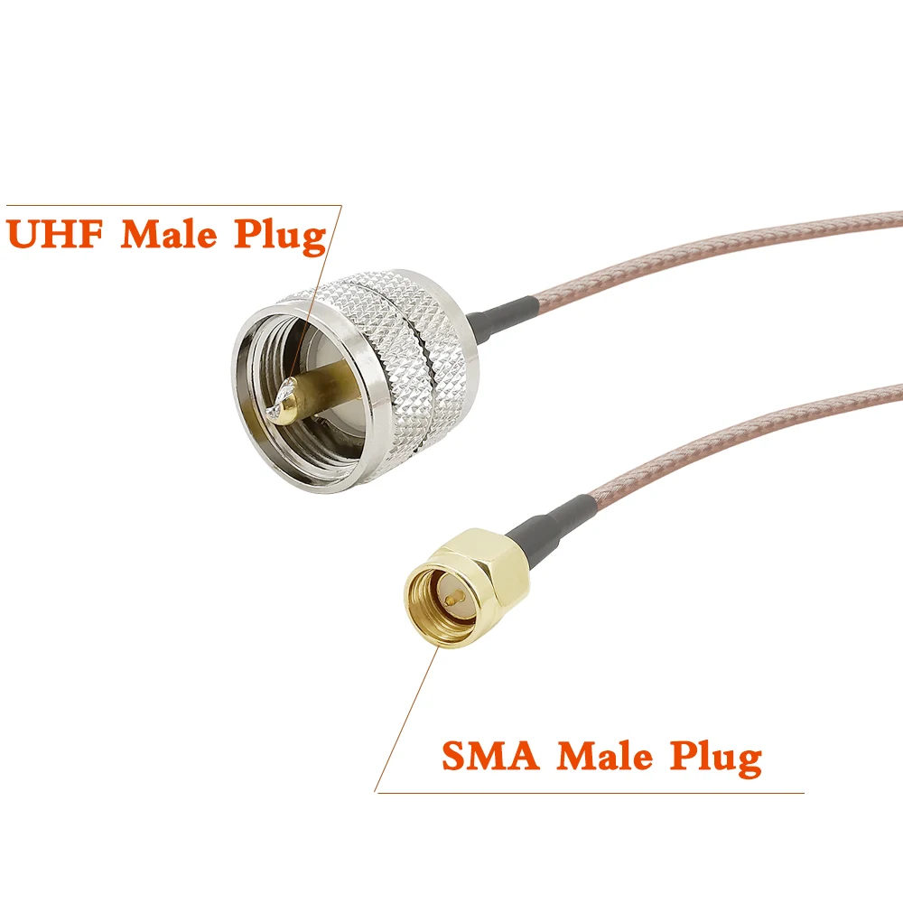 1 20 м SMA в UHF штекер RG316D RF коаксиальный кабельный разъем SO239 PL259 двойной