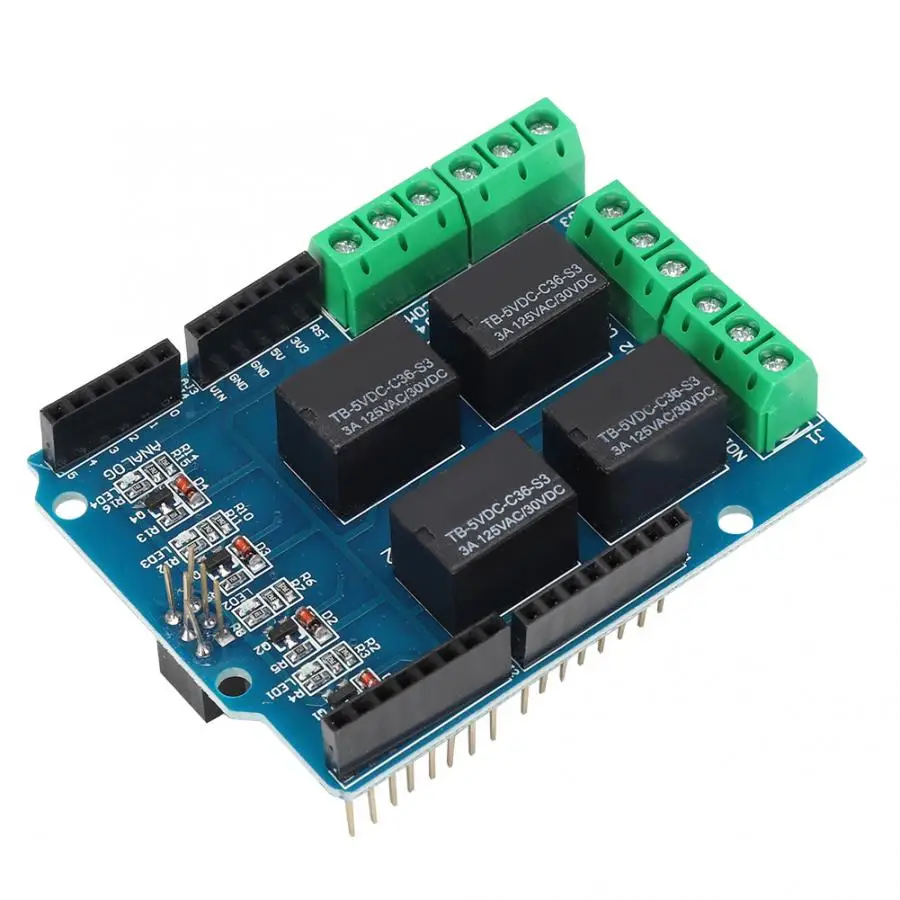 4 Канальный Релейный Щит 5 В канальный модуль плата управления Расширительная