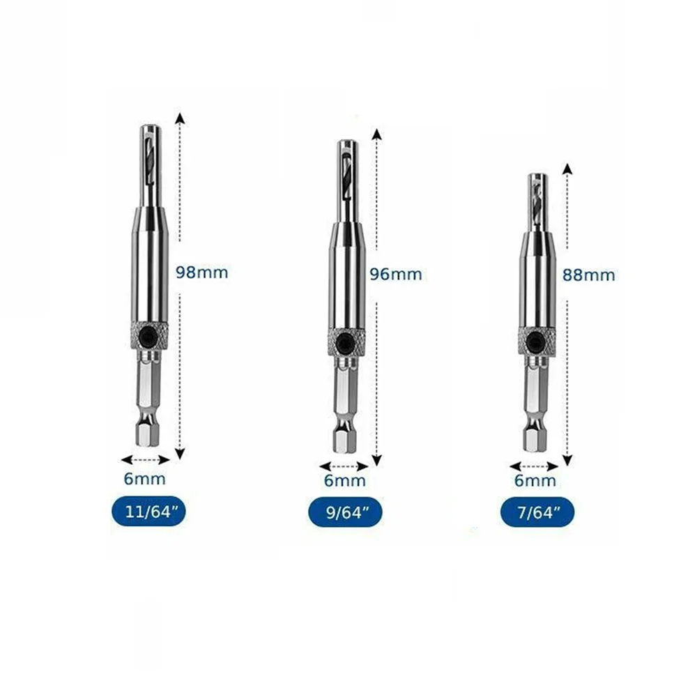 3 шт. дверной замок и шарнир набор сверл самоцентрирующееся пилотное отверстие HSS