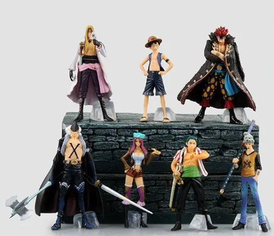 7 шт./компл. Аниме One Piece Super New Stars Luffy Zoro Eustass Kid Hawkins X Дрейк Trafalgar Law ПВХ экшн фигурка