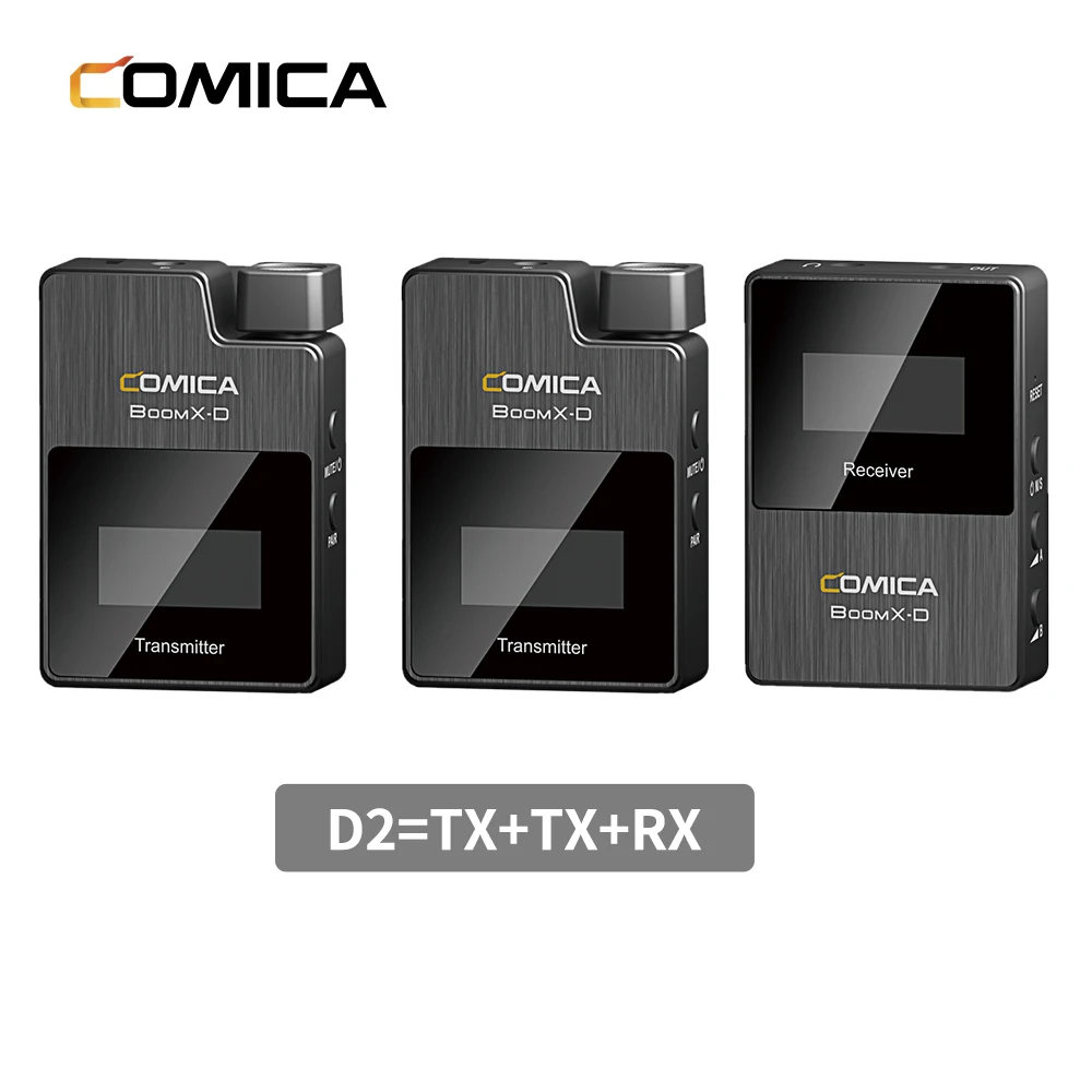 

Comica BoomX-D D2 UC2 2.4G Digital Wireless Microphone System Lavalier Lapel Mobile Microphone Transmitter Receiver