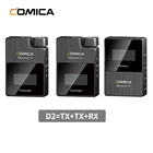 Comica BoomX-D D2 UC2 2,4G Цифровая Беспроводная микрофонная система петличный Мобильный микрофон передатчик приемник