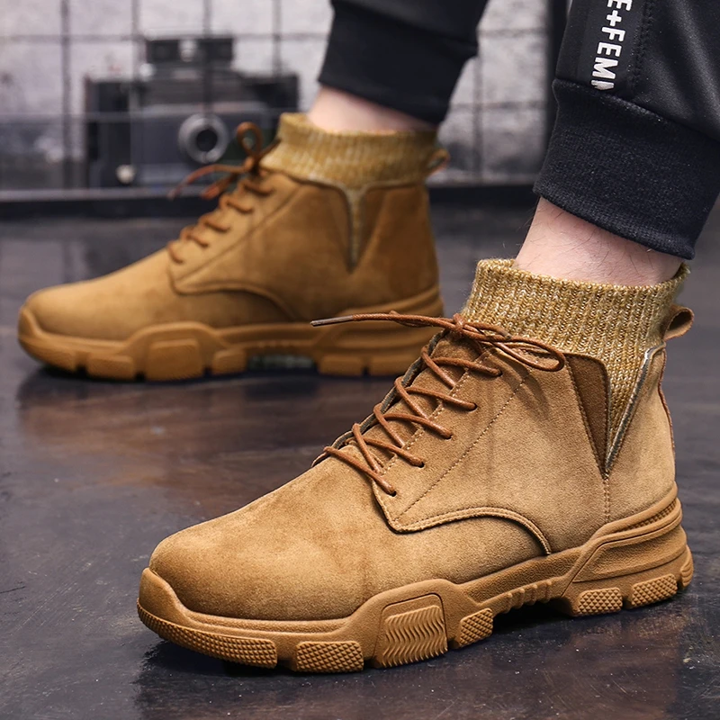 Зимние ботинки мужские высокие ботильоны Martin Повседневная обувь для мужчин