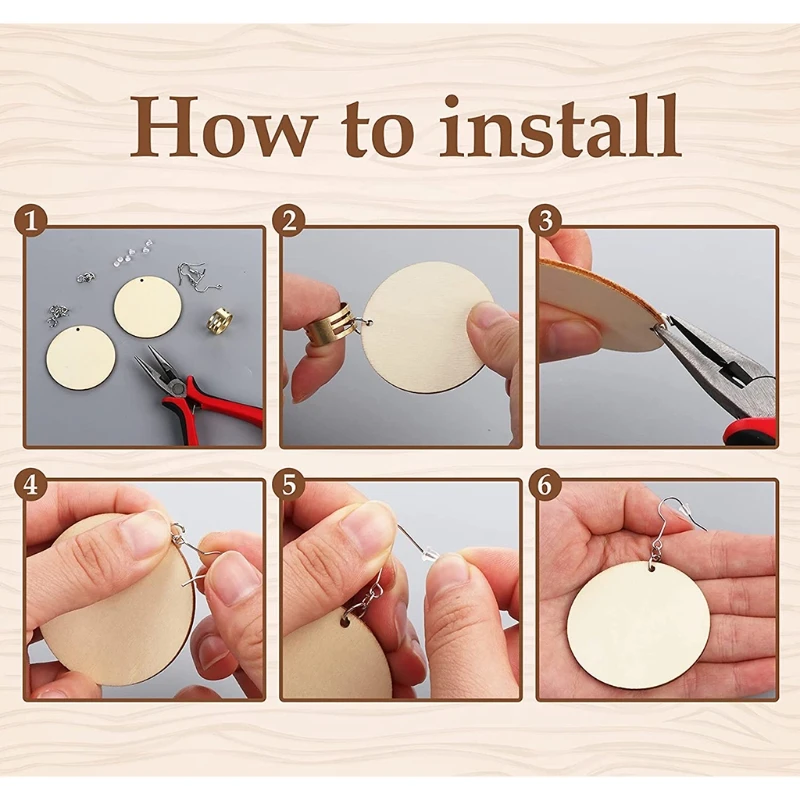 50 шт./упаковка круглые подвески из необработанной древесины | Украшения и