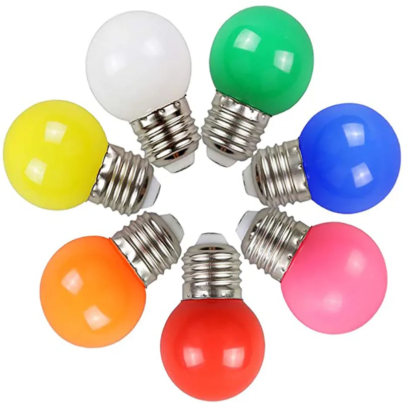 Разноцветные светодиодные лампы E27 10 шт./лот круглые 3 Вт 5 220 В лампа SMD2835 RGB B22