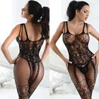 Размера плюс сексуальные боди с открытой промежностью чулки женские эротические колготки Дамское белье колготки горячие прозрачные до бедра боди Кружевной Топ подвязки