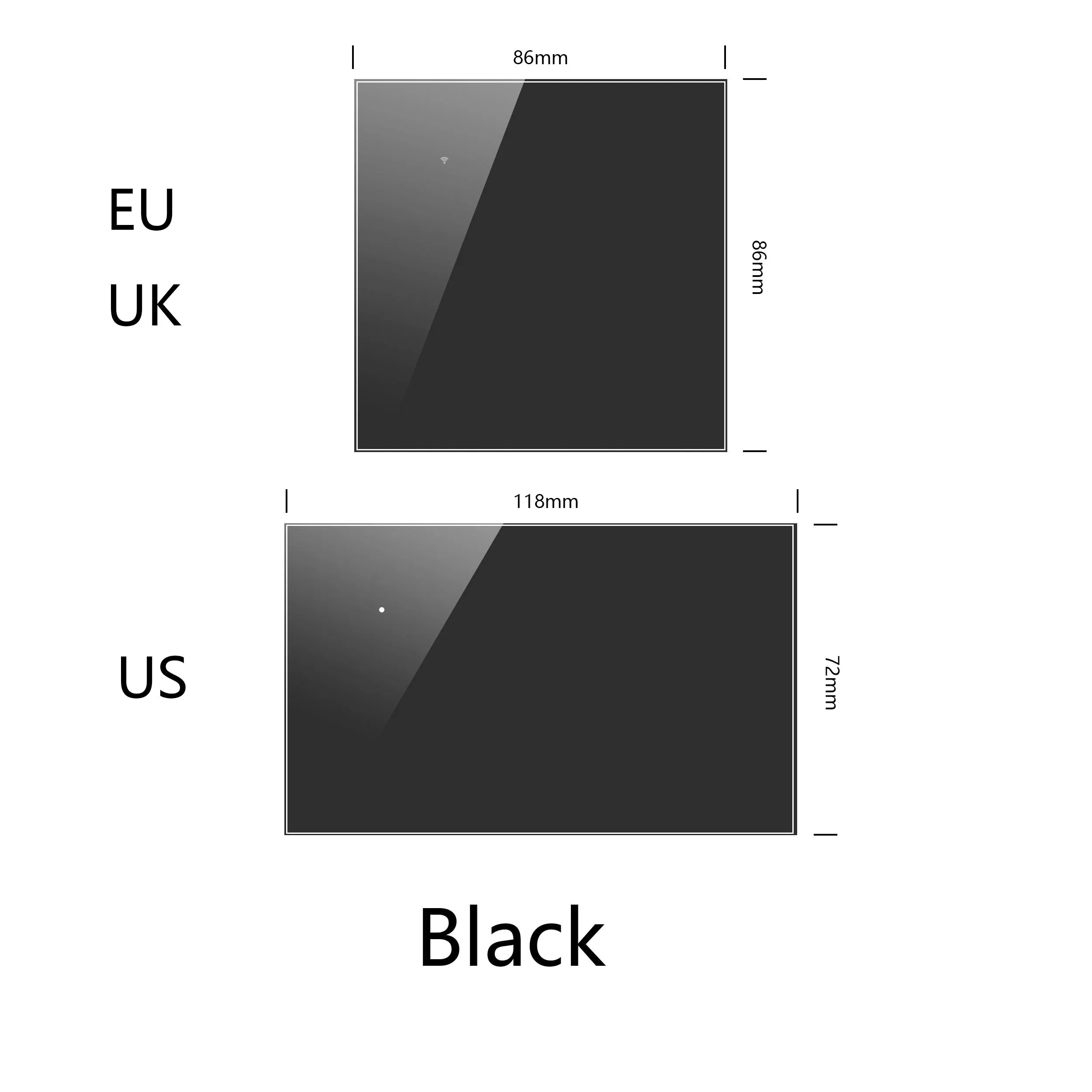black-Y 1, 2, 3, 4 банды, 2 способа, WiFi, сенсорный выключатель, AC 85 в, 220 В, настенный светильник, переключатель, стандарт ЕС, беспроводной переключатель для умного дома - Цвет: black-Y
