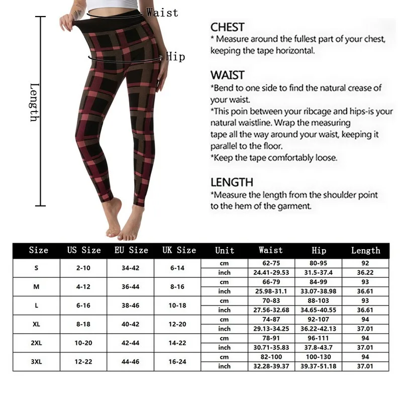 

2021 Plaid Ptint Seamless Leggings Women Gym Sports Clothing S-3XL Elastic Hight Waist Leggings Sportswear Workout Legging Femme
