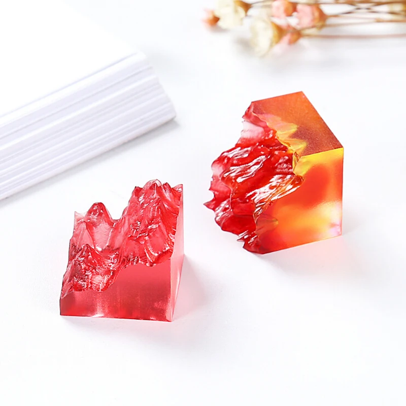 Снег горы пик сломанной силиконовой формы смолы ювелирных изделий сделать