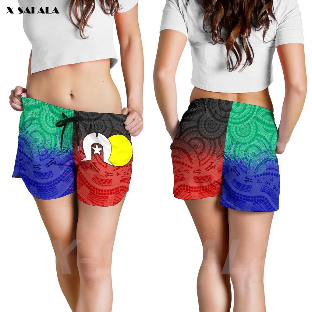 

Australia Naidoc 3D Printed Girl Summer Sport Female Hot Running Shorts Workout Yoga Pants Athletic Elastic Waist Jogger Booty