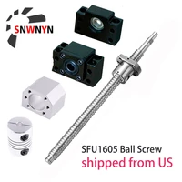 us free shipping rm1605 ballscrew sfu1605 set rolled ball screw with end machinedballnutnut housingbkbf12 end supportcoupler