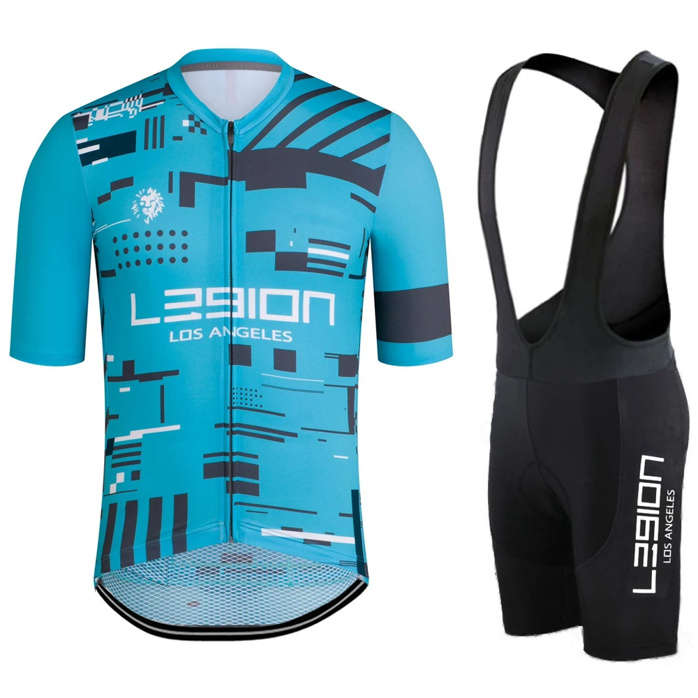 

L39ION Cycling Clothing 2021 Mens California Cycling Jersey Set Road Bike Shirt Suit Bicycle Bib Shorts MTB Wear Maillot Culotte