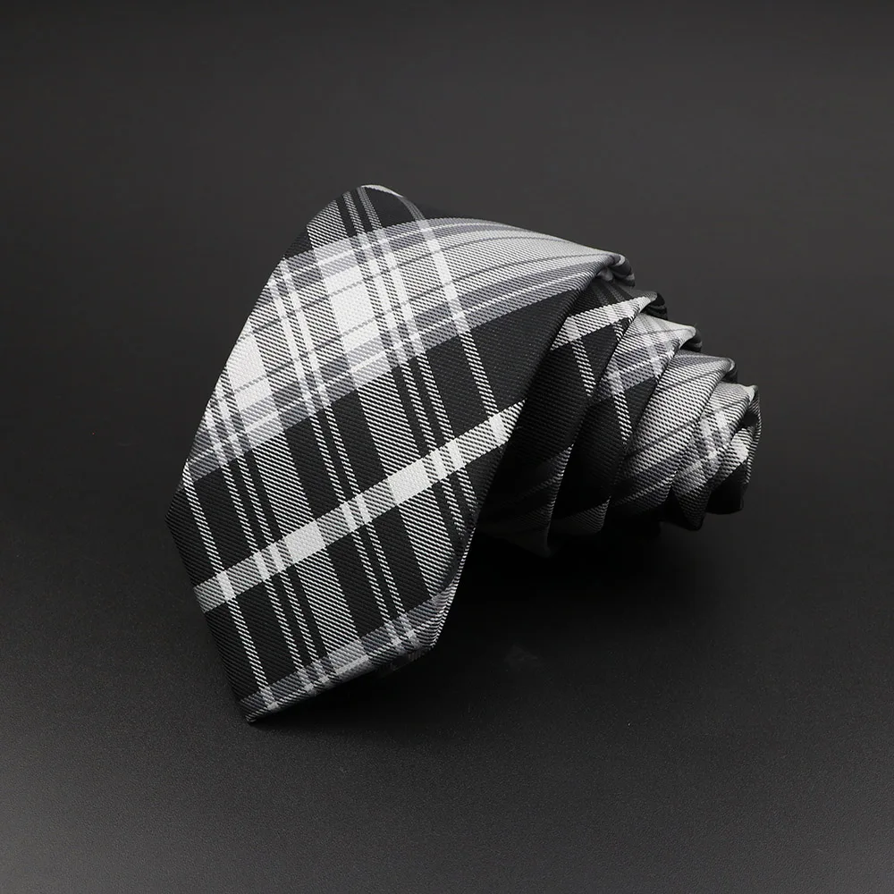 Повседневные Галстуки для мужчин жаккардовый полосатый клетчатый галстук
