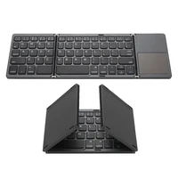 folding slim wireless kayboard usb charging blutooth keyboard touchpad air mouse keypad pc laptop phone accessories