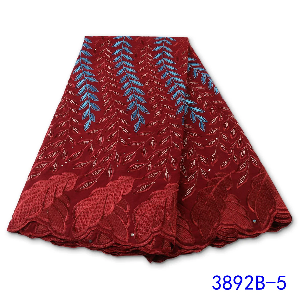 

NI.AI Latest African Laces 2021 High Quality Polish Swiss Voile Lace New 100% Cotton Dry Lace Fabric Nigerian Lace Fabrics 3892B