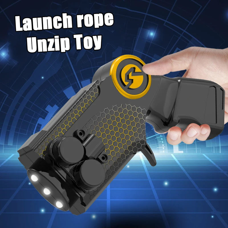 

Zipstring Rope Propeller Electric Rope Launcher Relief ZipString Novelty Toy 2022 New Year Gifts TikTok