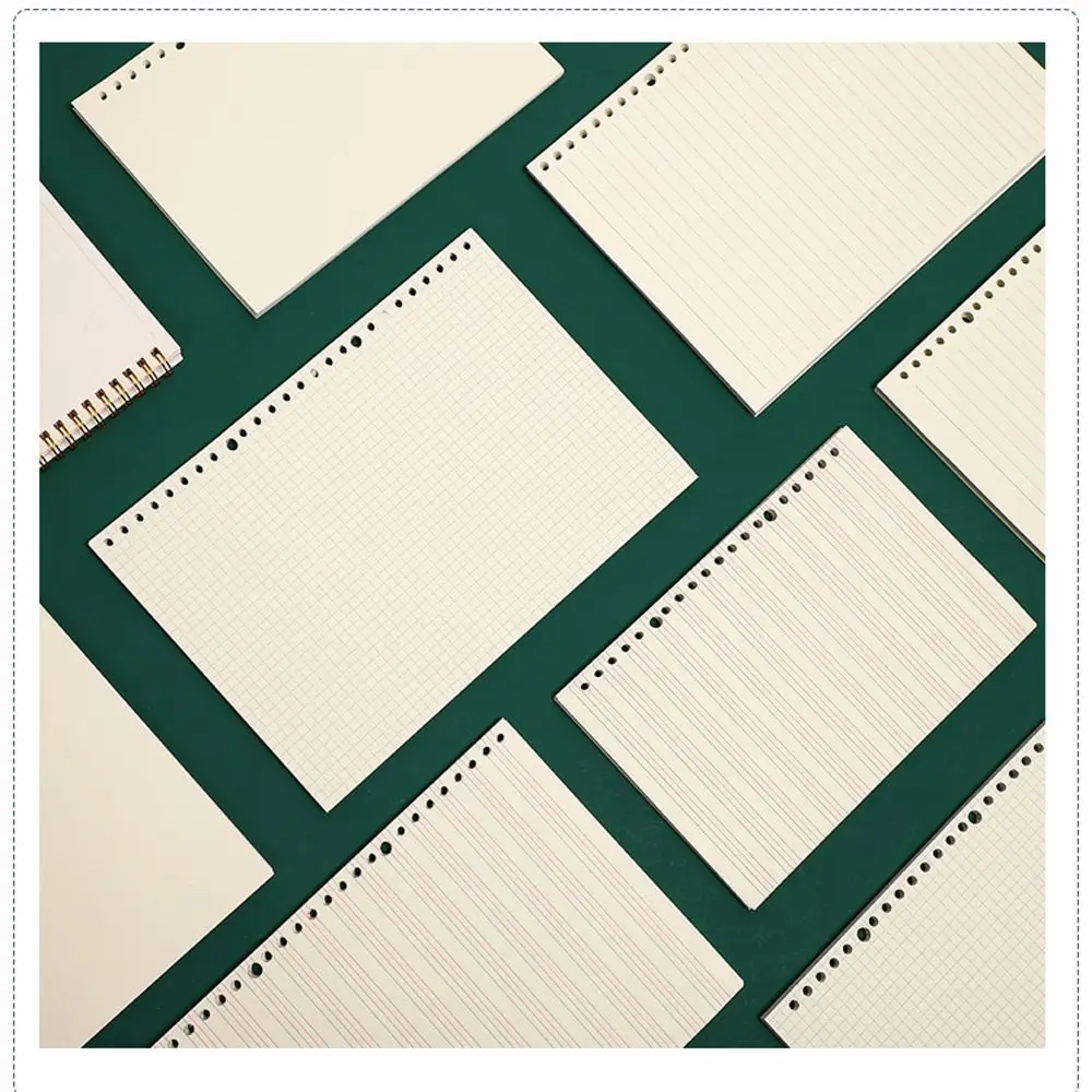 

Loose-Leaf Notebook Loose-Leaf Paper Loose-Leaf Refill Paper 20-Hole 26-Hole Horizontal Grid Blank English Inner Core Detachable