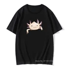 Axolotl Ambystoma Мексиканская кавайная Футболка с принтом для студентов 100% хлопок мужская футболка с коротким рукавом забавная одежда топы футболки
